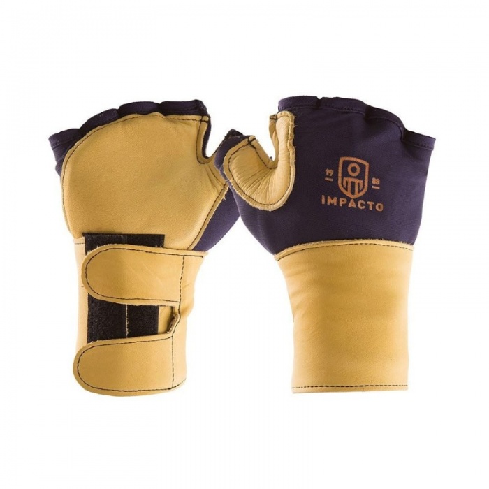 Impacto 704-20 Nylon Leather Wrist Support Half-Gloves