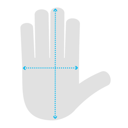 Measure the length and width of your hand to find the perfect fit for you