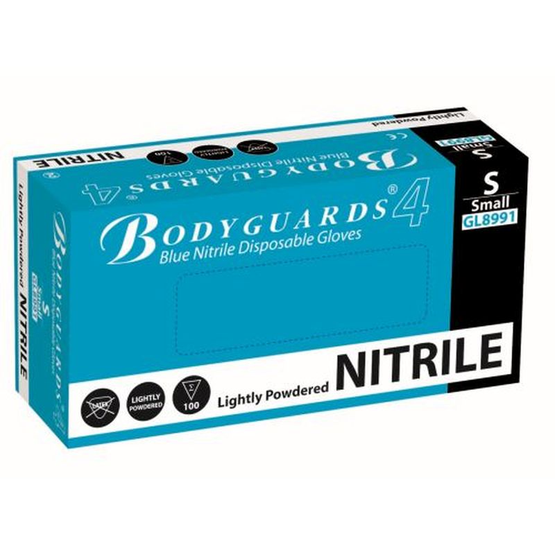 Polyco Bodyguards GL899 4 Blue Nitrile Powdered Disposable Gloves