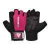 RDX Sports W1 Half-Finger Workout Grip Gloves (Pink)