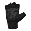 RDX Sports W1 Padded Half-Finger Weightlifting Gym Gloves (Black)