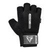 RDX Sports W1 Padded Half-Finger Weightlifting Gym Gloves (Black)