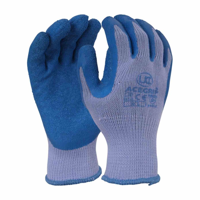 UCi AceGrip RP Crinkle Latex Palm Grip Gloves (Blue)