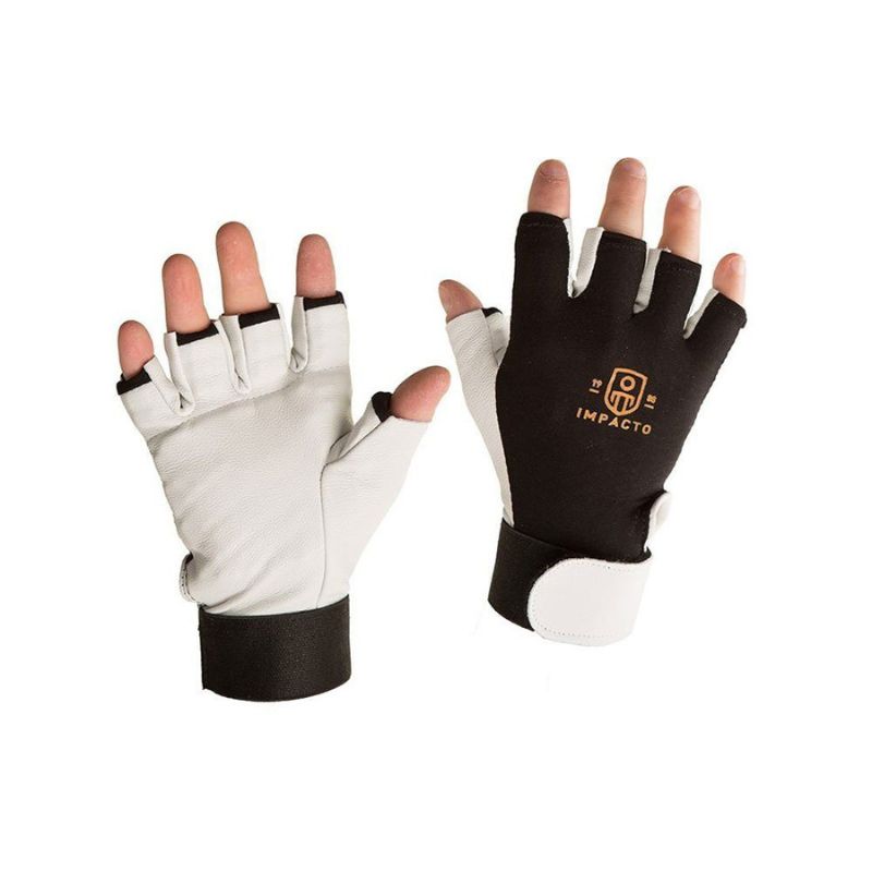 Impacto BG401 Anti-Vibration and Impact Pearl Leather Fingerless Air Gloves