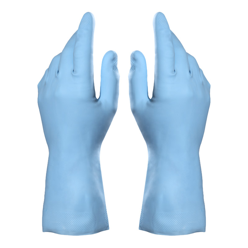 Mapa Blue Latex Gauntlet Gloves - Gloves.co.uk