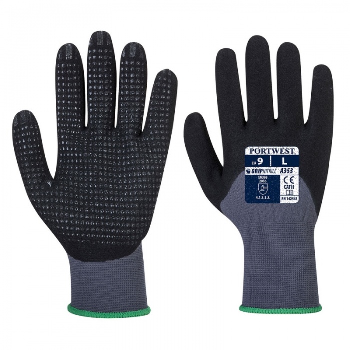 Portwest Dermiflex Waterproof Nitrile Gloves AP62 - Gloves.co.uk