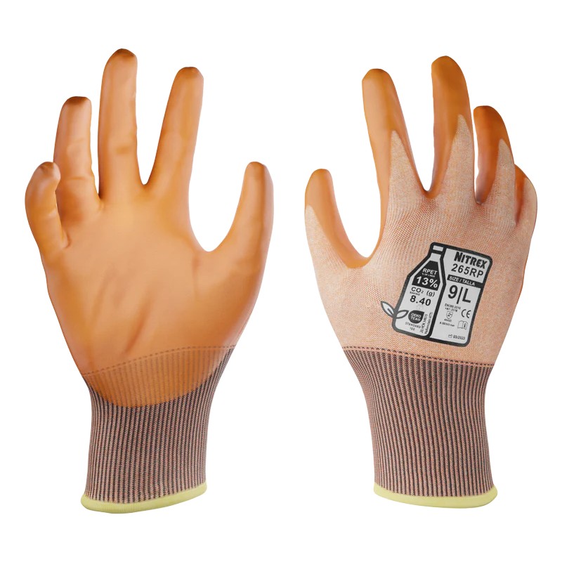 Unigloves Nitrex 265RP Nitrile Foam Level D Cut-Resistant Grip Gloves