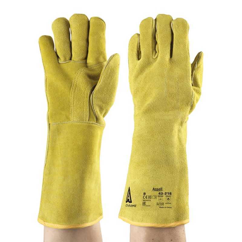 Ansell ActivArmr WorkGuard 43-216 Leather Kevlar Gauntlets