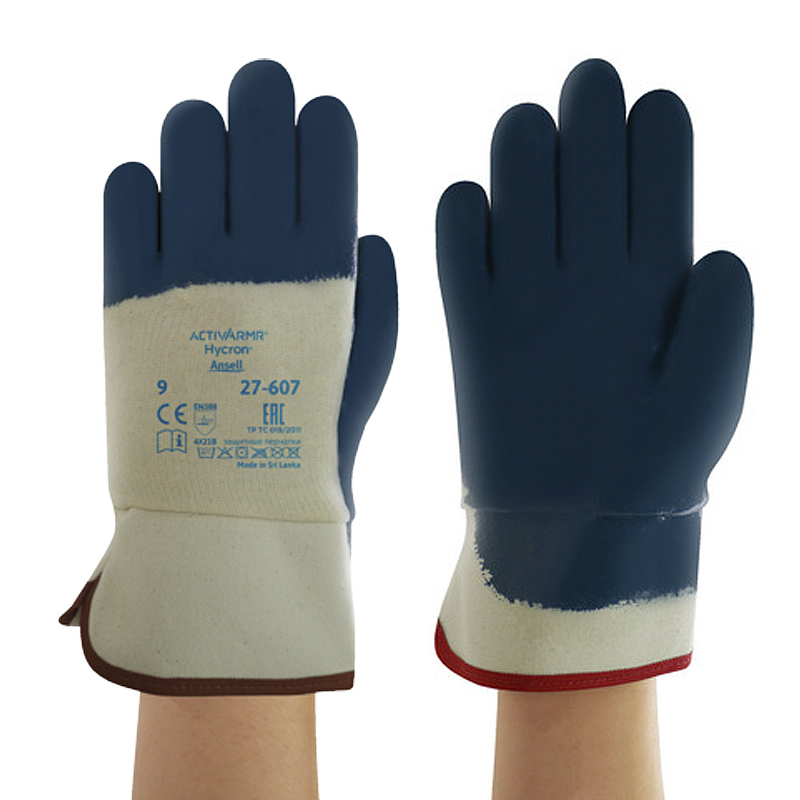 Ansell Hycron 27-607 3/4-Dipped Heavy-Duty Work Gloves