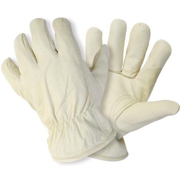 Westwood Fox Unisex Womens Mens Work Gardening Gloves Blue Knit White  Leather S