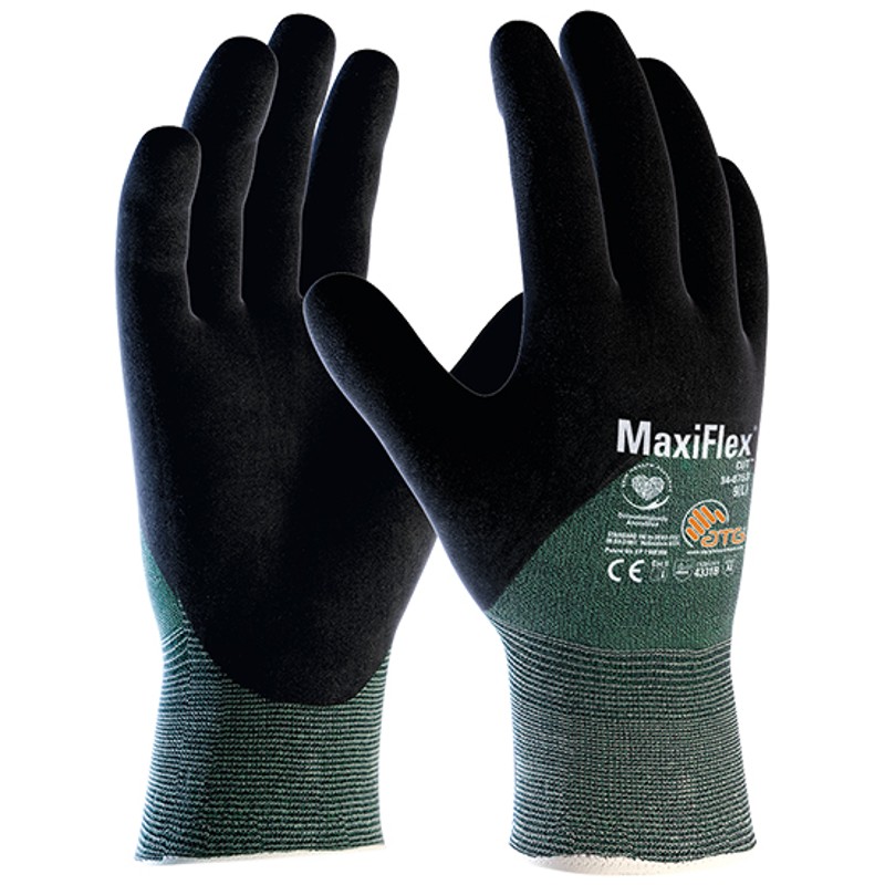 MaxiFlex Nitrile-Coated Safety Grip Gloves 34-8753