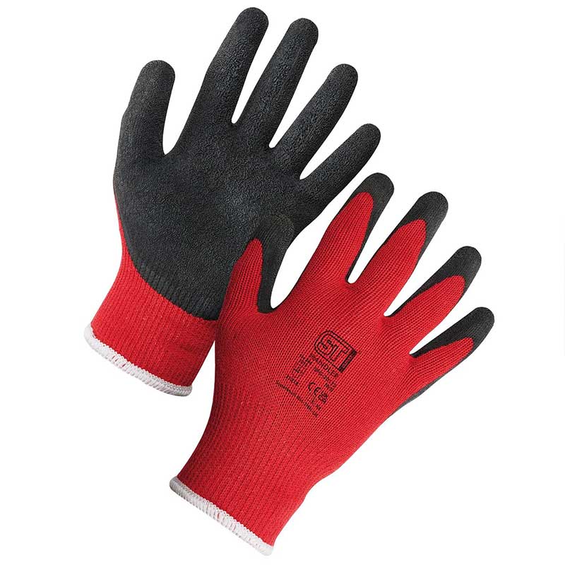 Supertouch SPG-20121 Latex-Palm Grip Handler Gloves (Red)