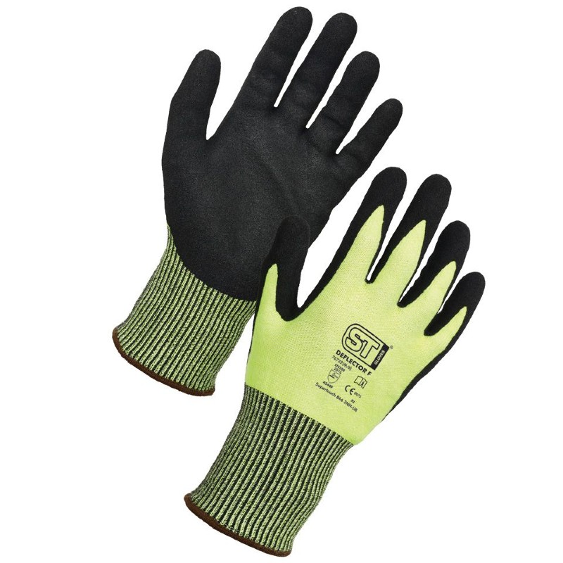 Supertouch Deflector F Cut Resistant Sharps-Handling Grip Gloves (Green)