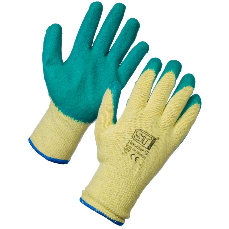 Supertouch 6203 Latex-Palm Handler Gloves (Green)