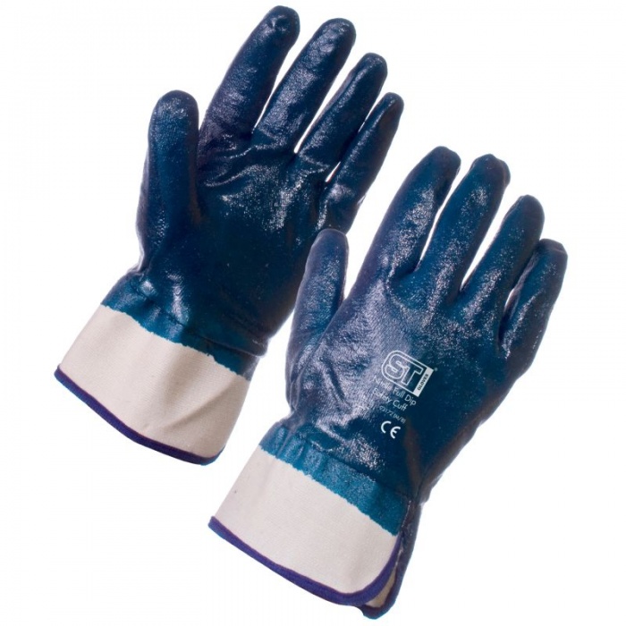 Supertouch Nitrile Heavyweight Full Dip Safety Cuff Gloves 2217