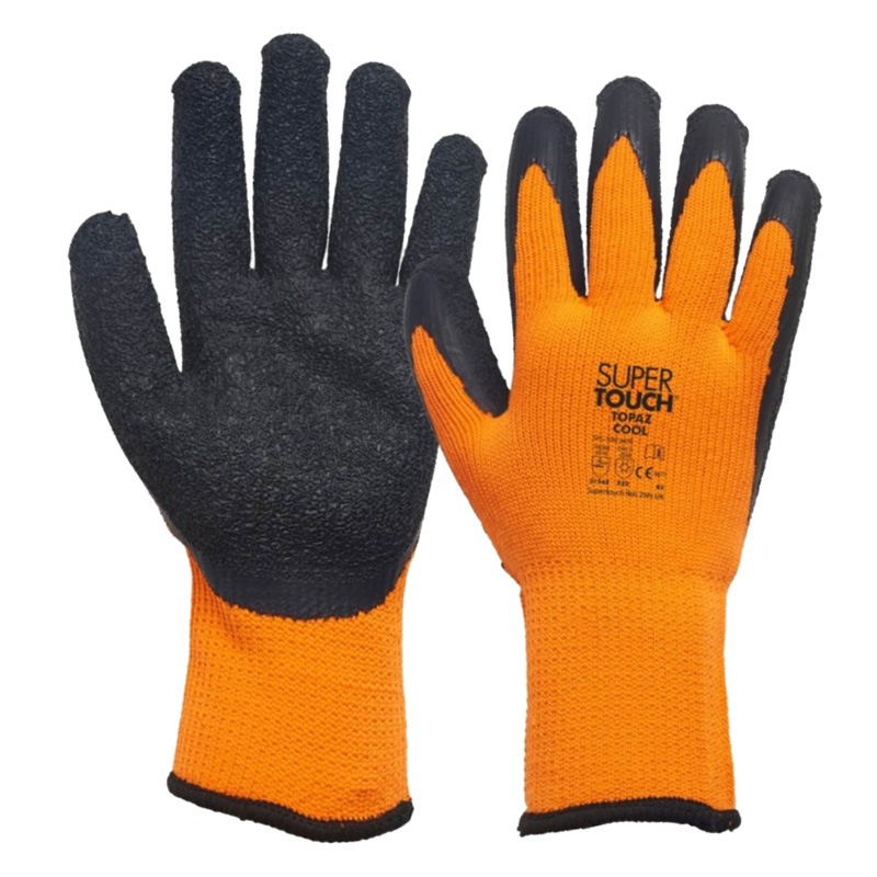 Supertouch SPG-1081-5 Topaz Cool Orange-and-Black Thermal Work Gloves