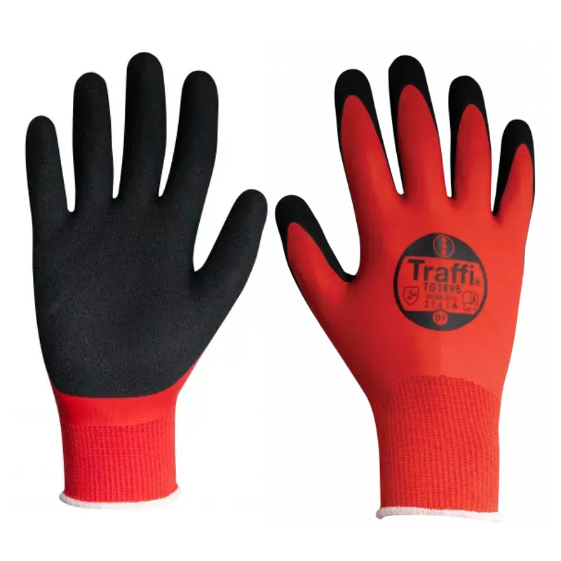 TraffiGlove TG1895 Thin Water-Resistant Nitrile- and Latex-Coated Gloves