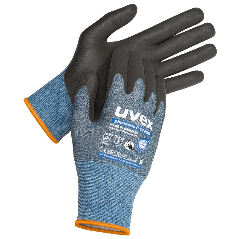 Uvex 60048 Phynomic C XG ESD Cut Level C Anti-Static Safety Gloves